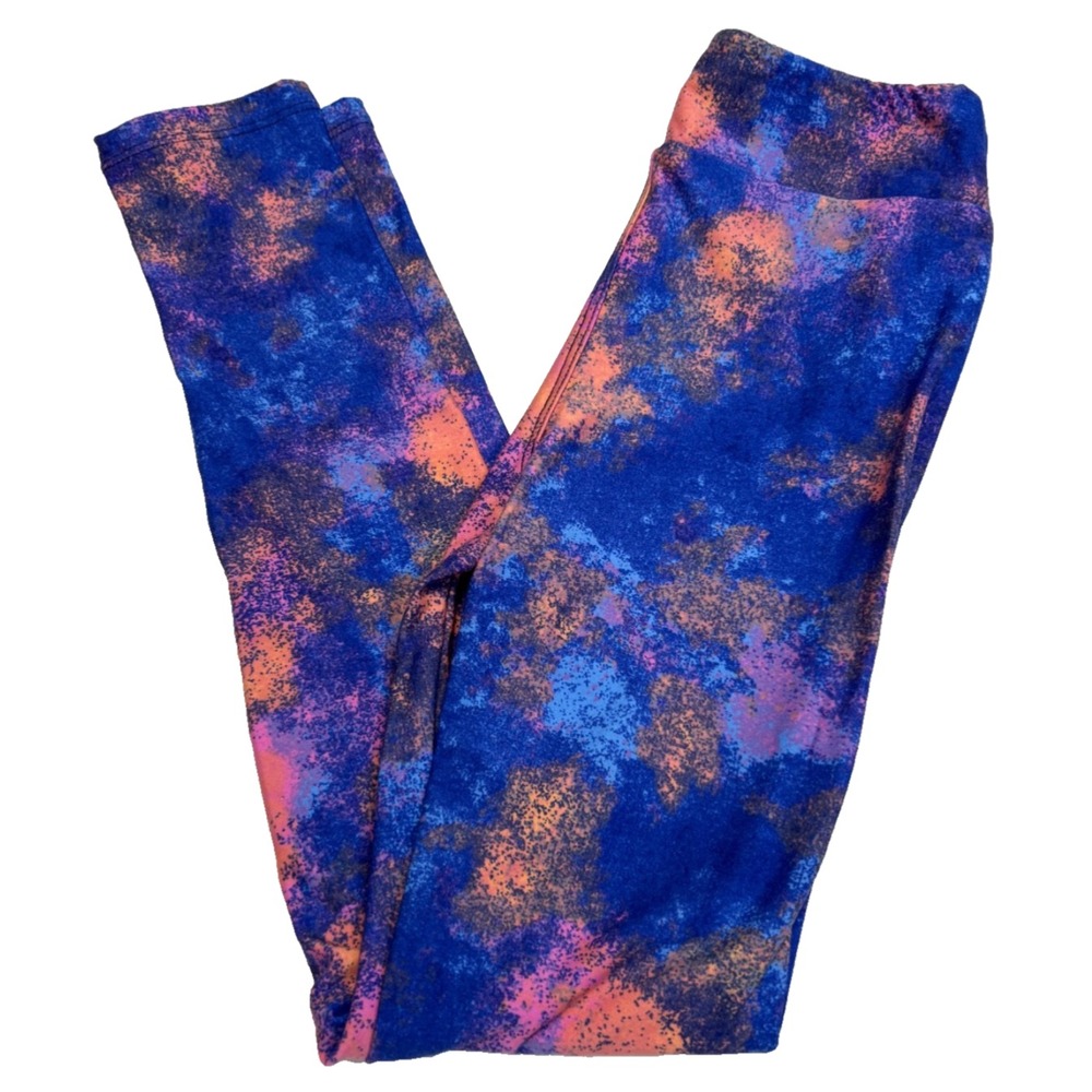 LuLaRoe Girls Leggings L/XL Tie Dye Purple Blue Pink Gigi & Jax Size 8-14 NWT